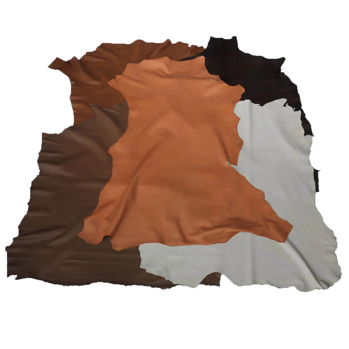 Lot SURPRISE de 5 peaux de cuir d'agneau pleine fleur - COULEURS AUTOMNE