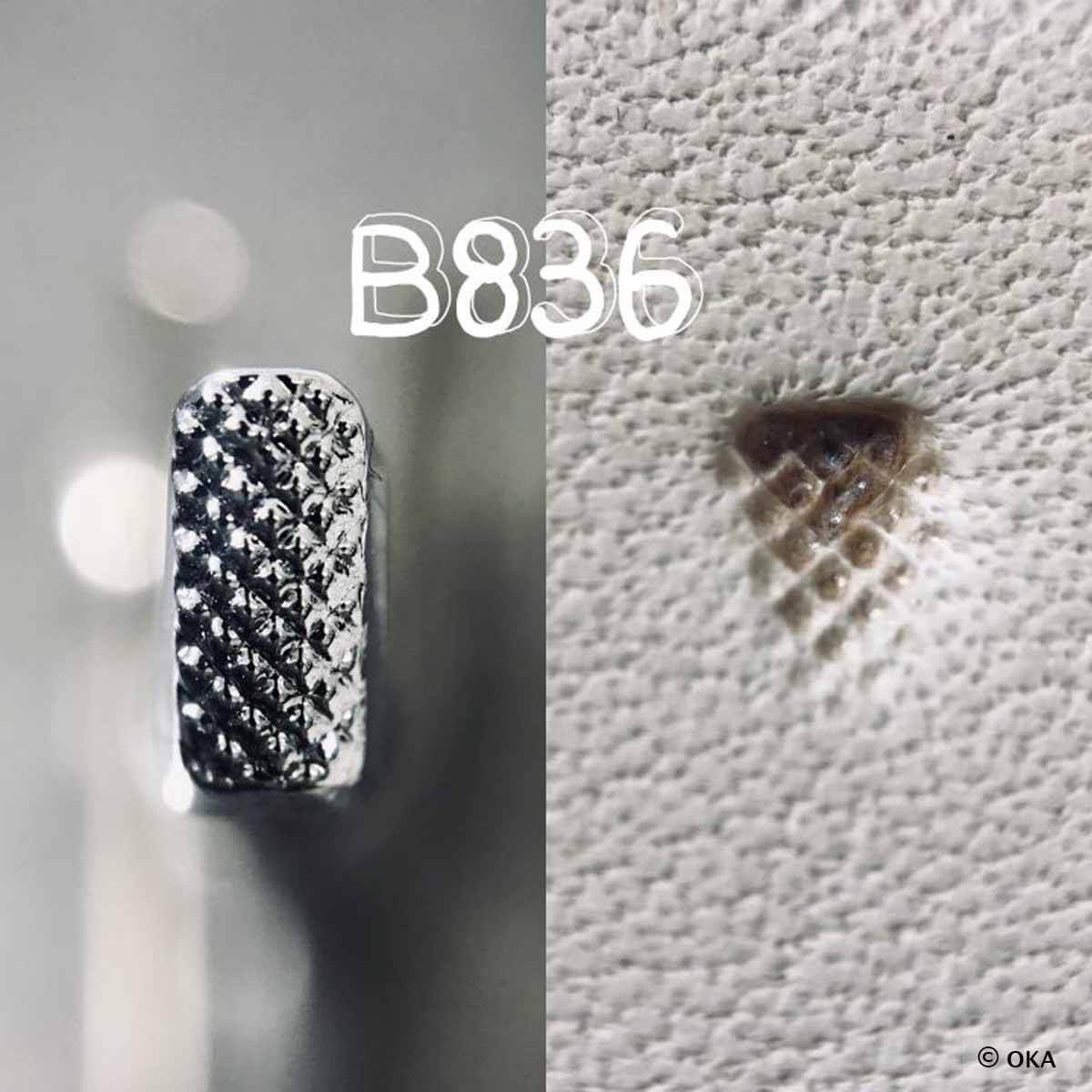 Matoir sur manche OKA - Beveler gros quadrillage 3,2mm - B836