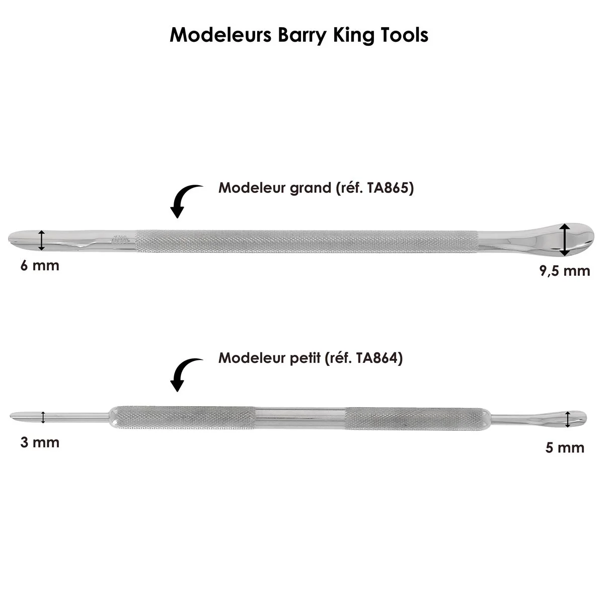 Modeleur petit - Double cuillère - Barry King Tools - Image 5