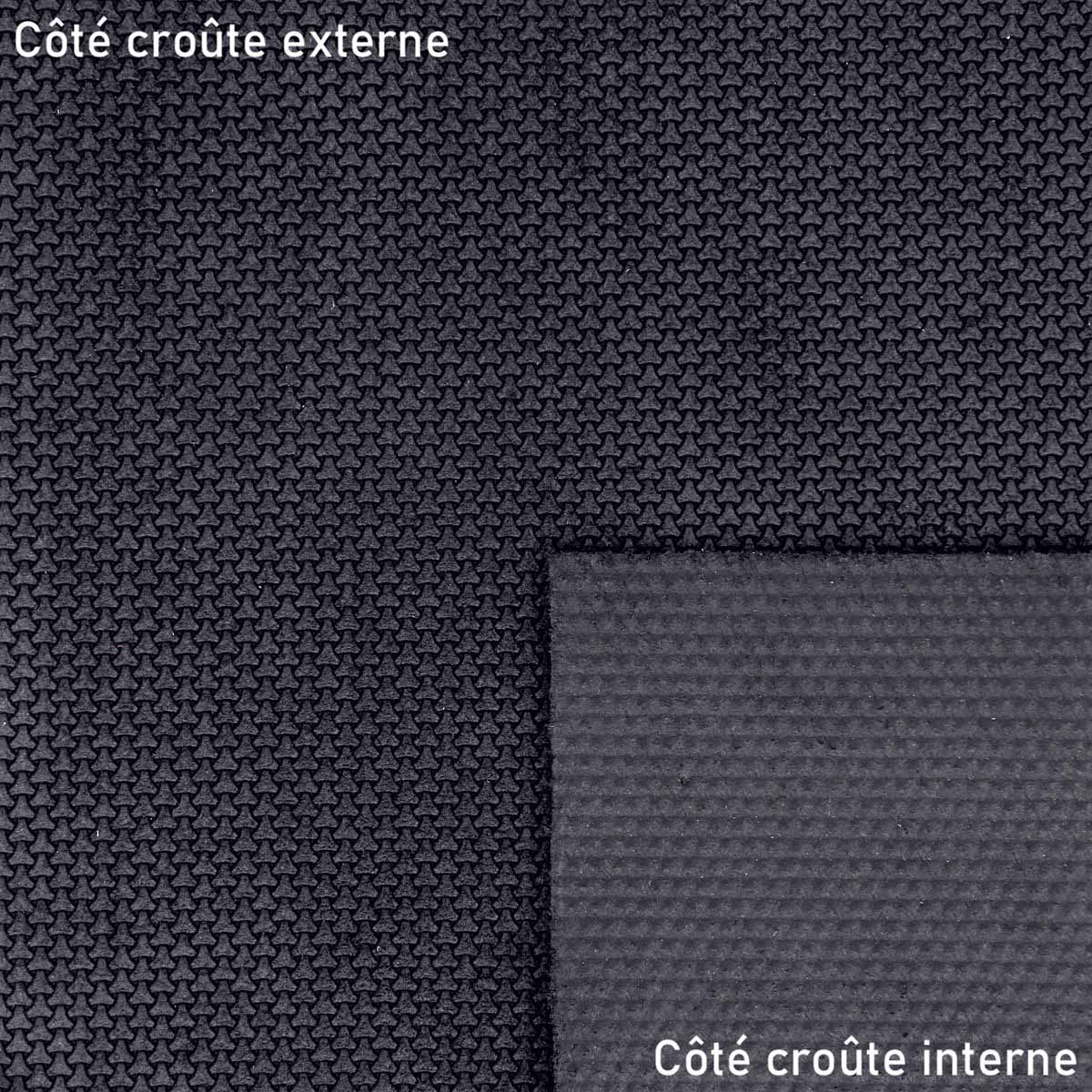 Morceau de croûte de cuir velours effet tressé - BLEU NUIT M17 - Image 2