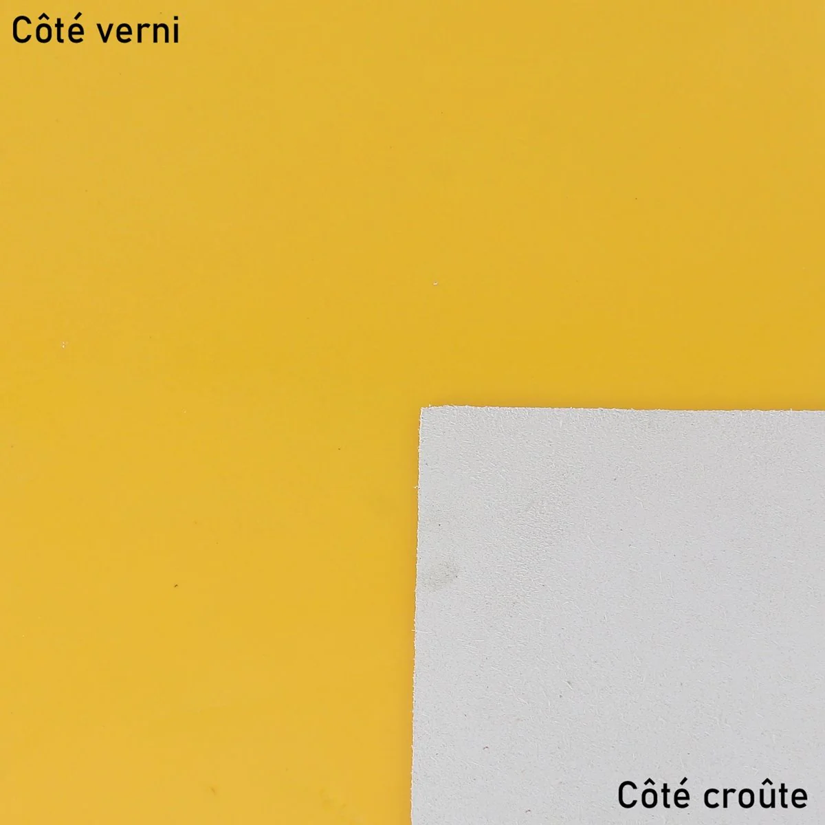 Morceau de croûte de cuir verni - JAUNE B99 - Image 4