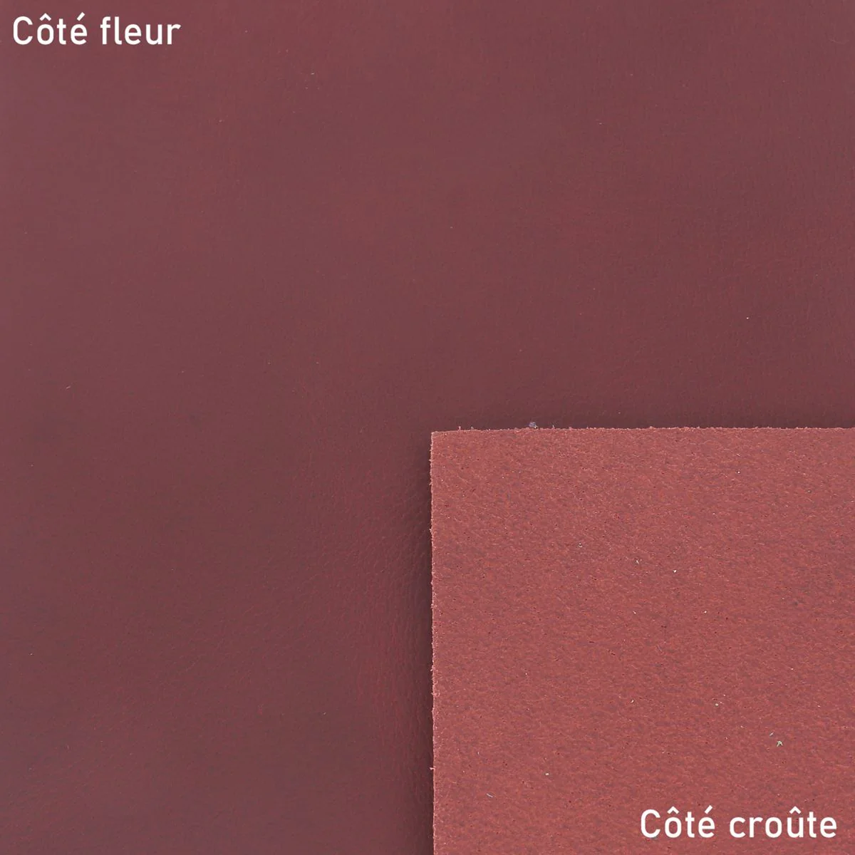 Morceau de cuir de croupon tannage végétal - CARMIN - 2'choix - Image 4
