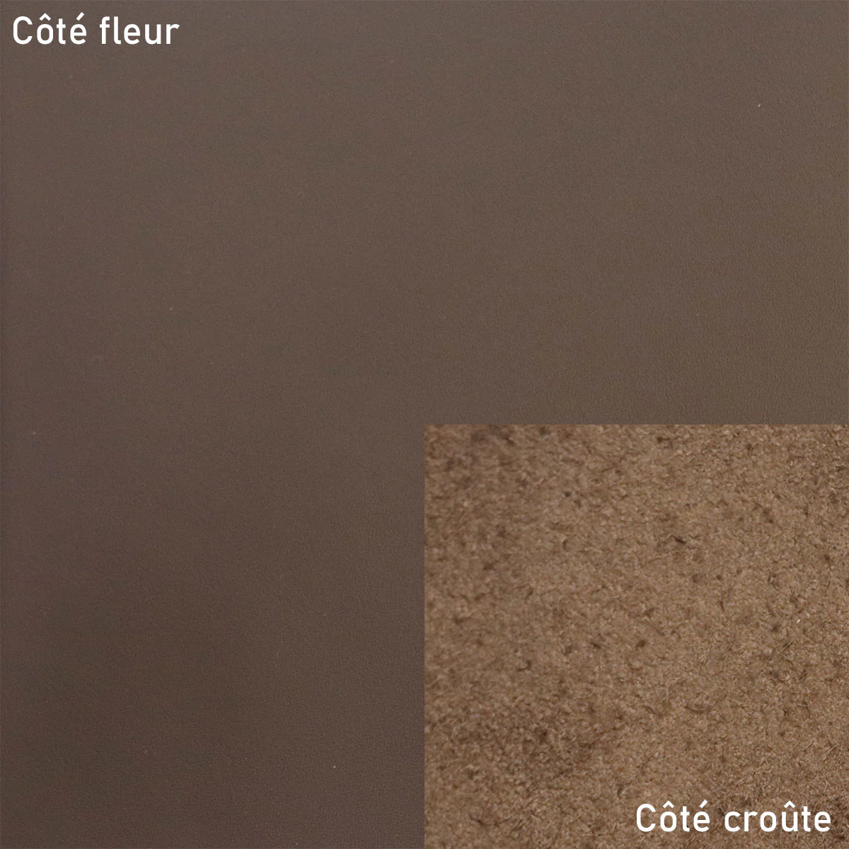 Peau de cuir de vachette lisse - MARRON FONCÉ P43 - Image 2