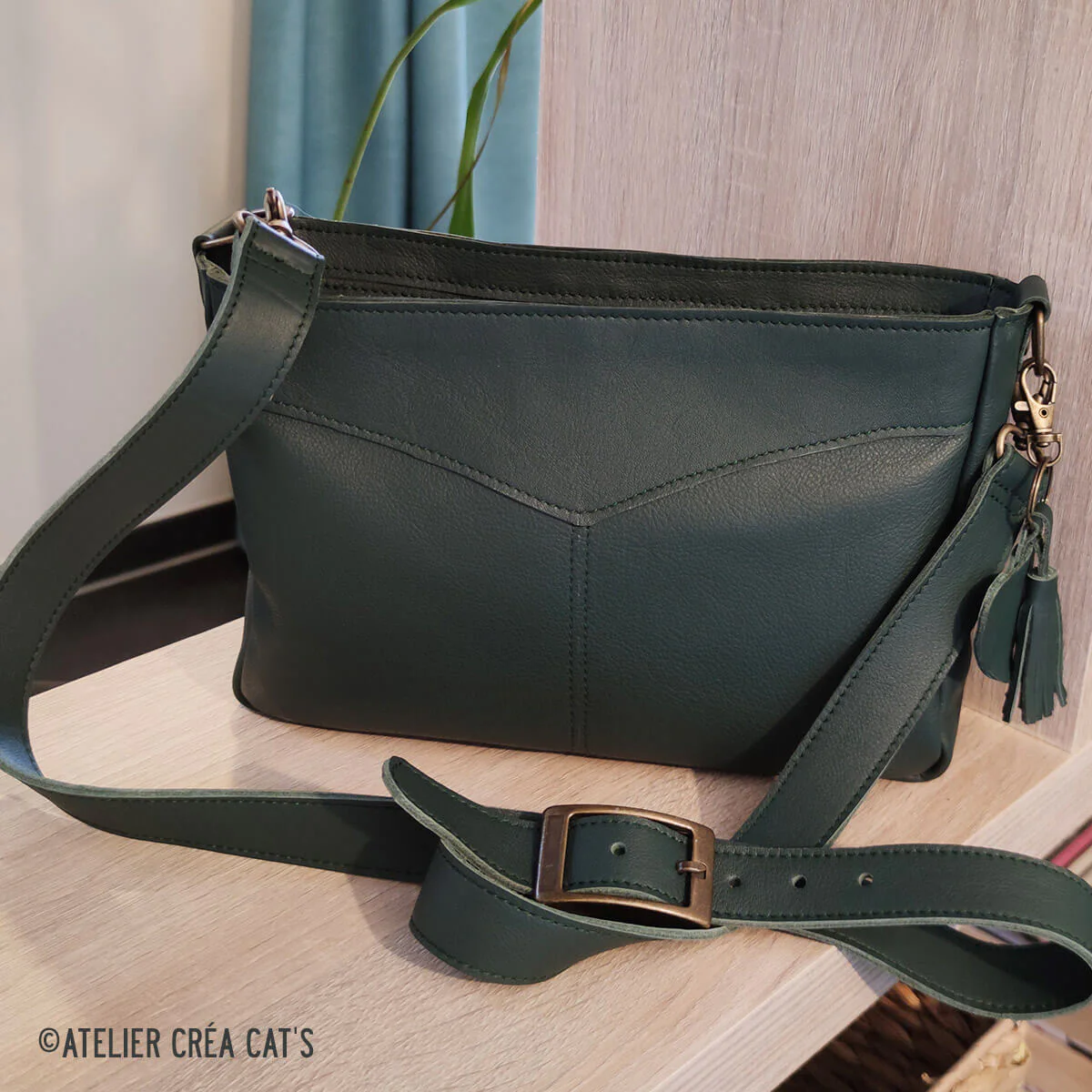 Morceau de cuir SWEET 2 - VERT ANGLAIS - Image 3