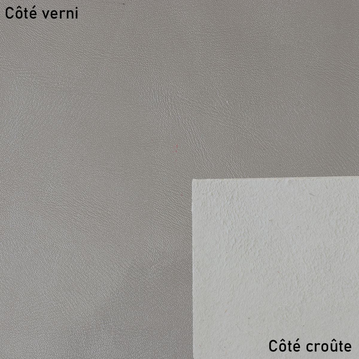 Morceau de croûte de cuir verni - ARGENT F33 - Image 2