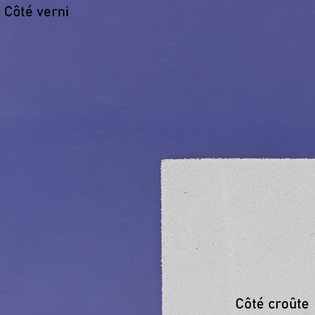 Morceau de croûte de cuir verni - BLEU F28 - Image 4