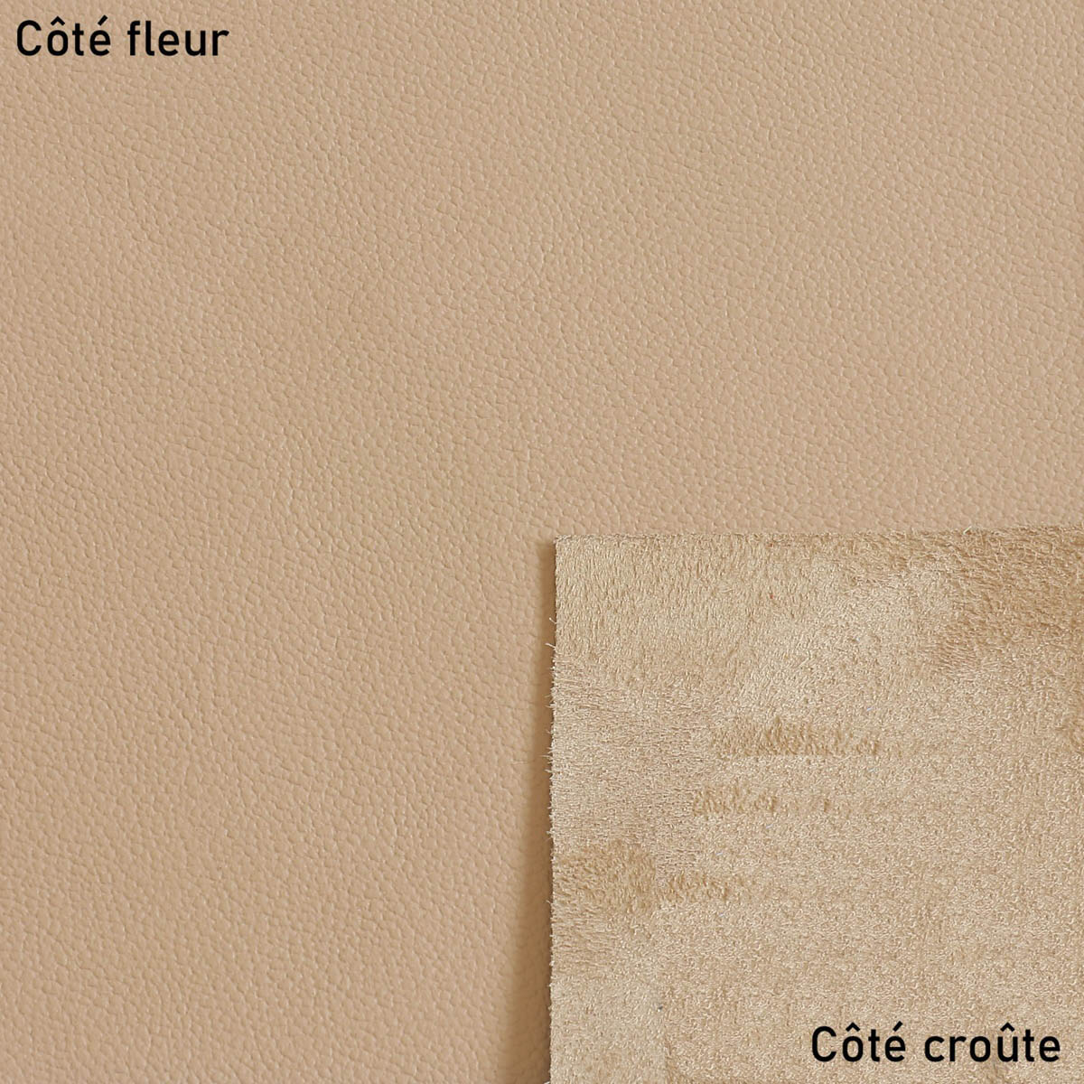 Morceau de cuir de vachette OASIS - CAFÉ AU LAIT K35 - Image 2