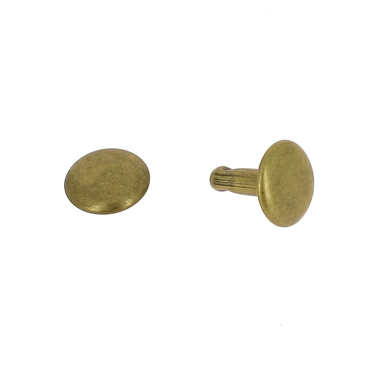 Lot de 100 moyens rivets DOUBLE CALOTTE en acier (T4) - Image 3