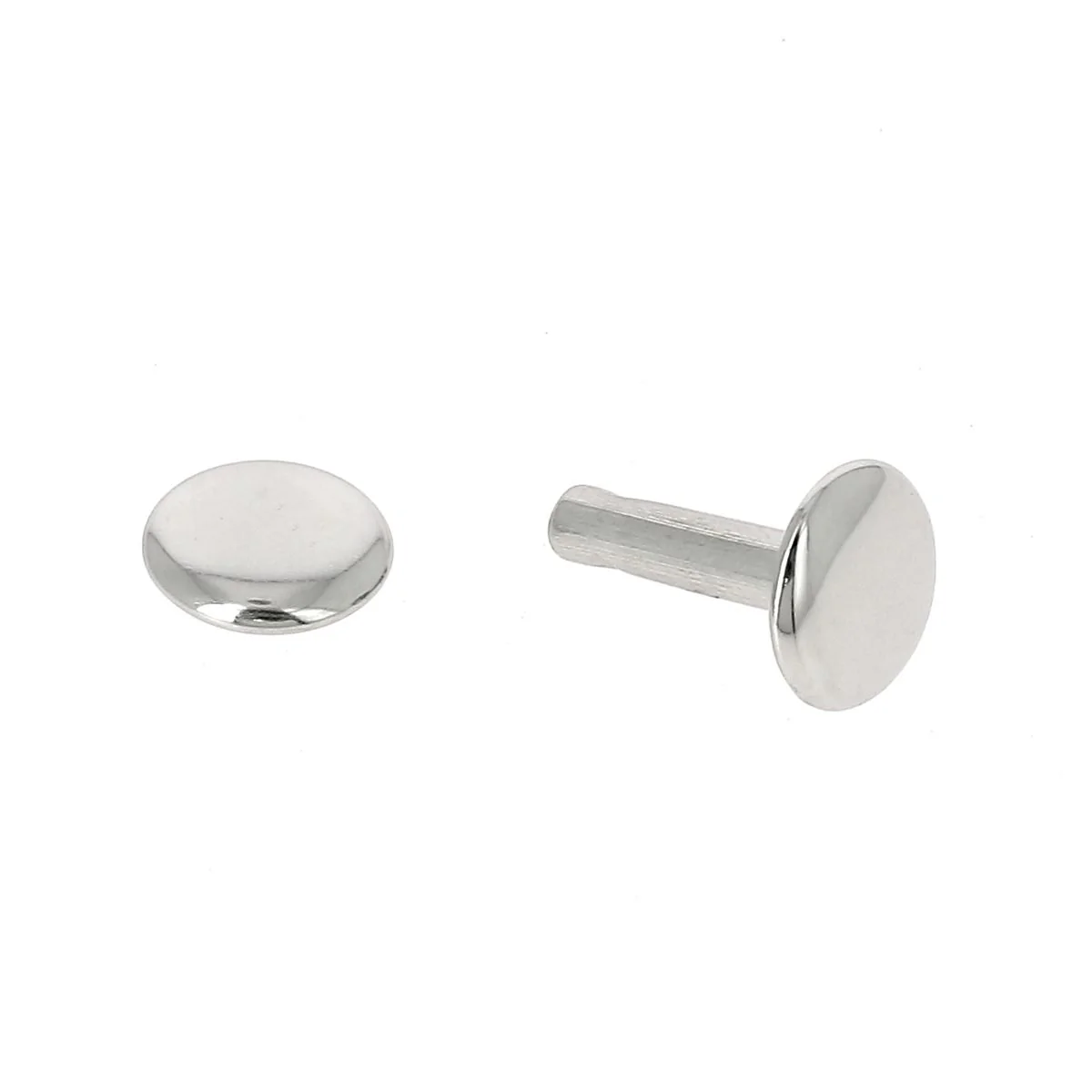 Lot de 100 moyens rivets DOUBLE CALOTTE en laiton (T4 LONG) - Image 2