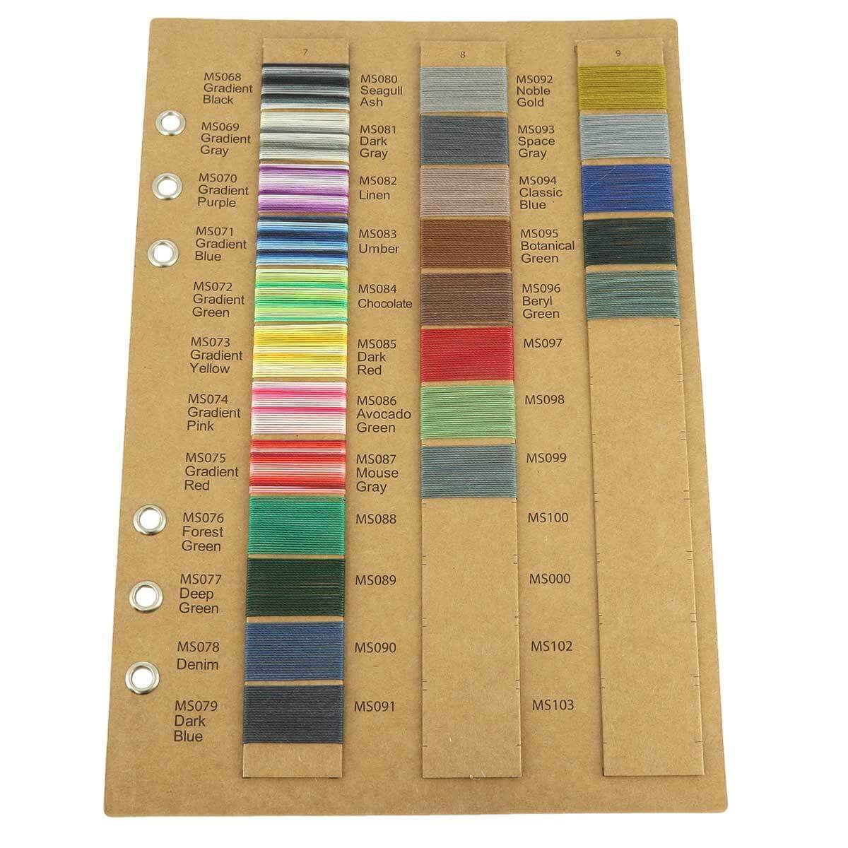 Nuancier - Catalogue gamme de fils de lin ciré MeiSi super fine - Image 4