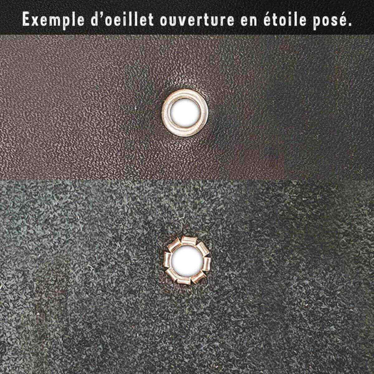 Lot d'oeillets ouverture en étoile - Diamètre 4mm - Image 3