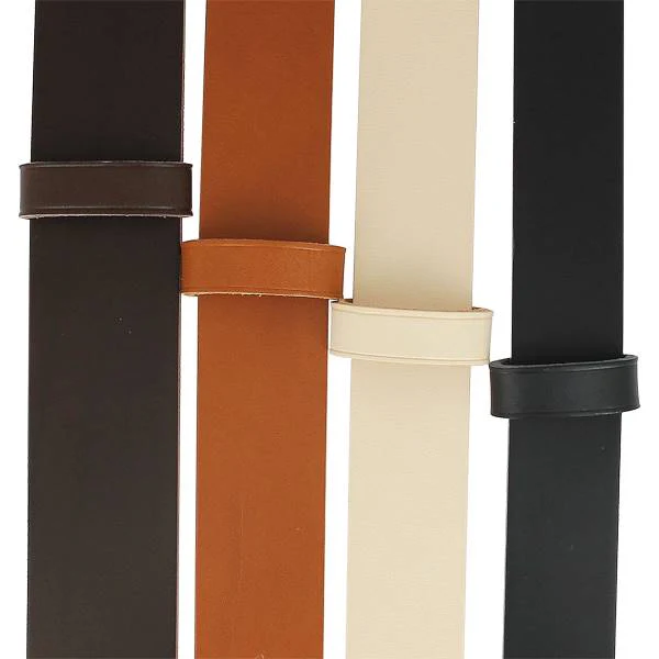 Passant de ceinture en cuir végétal - MARRON FONCÉ GRAS - Image 3