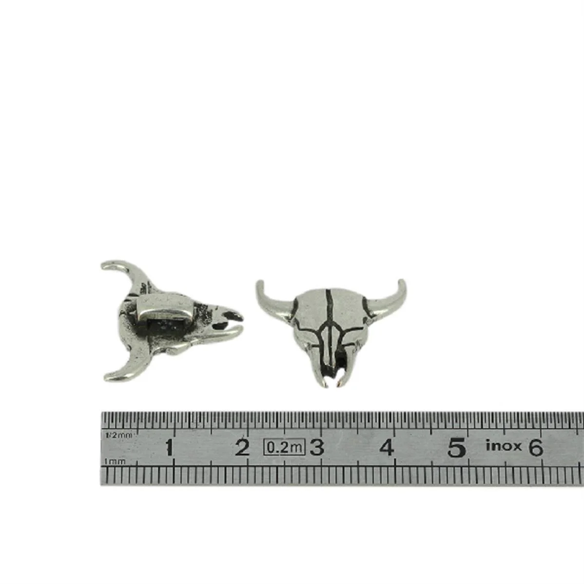 Coulissant BISON - Lanière de 5 mm - ARGENT VIEILLI - Image 2