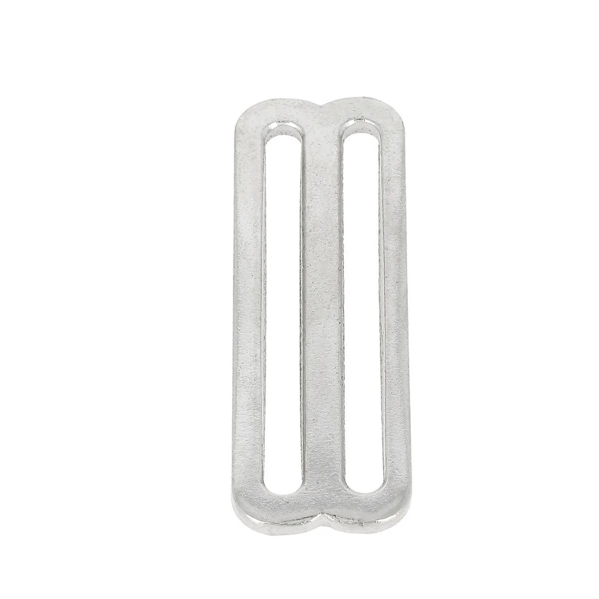 Passant double pour sangle en acier - 50mm - NICKELÉ
