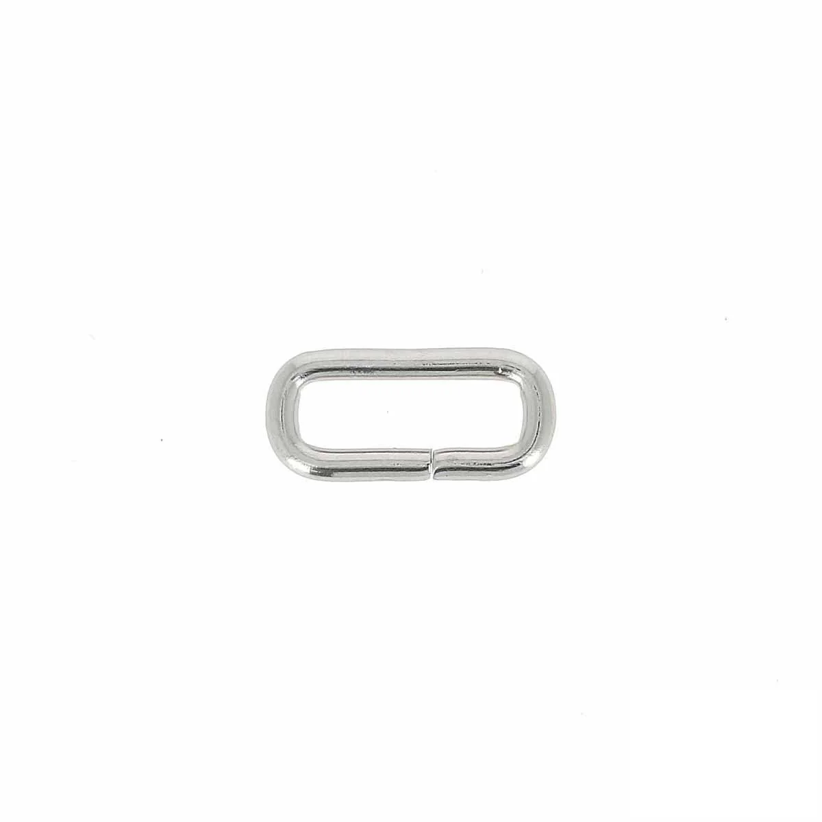 Passant rectangulaire angles arrondis - NICKELÉ - Fil 3mm