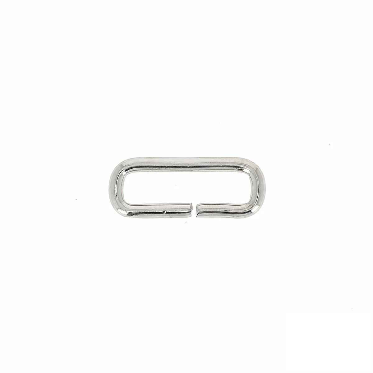 Passant rectangulaire angles arrondis - NICKELÉ - Fil 3mm - Image 2
