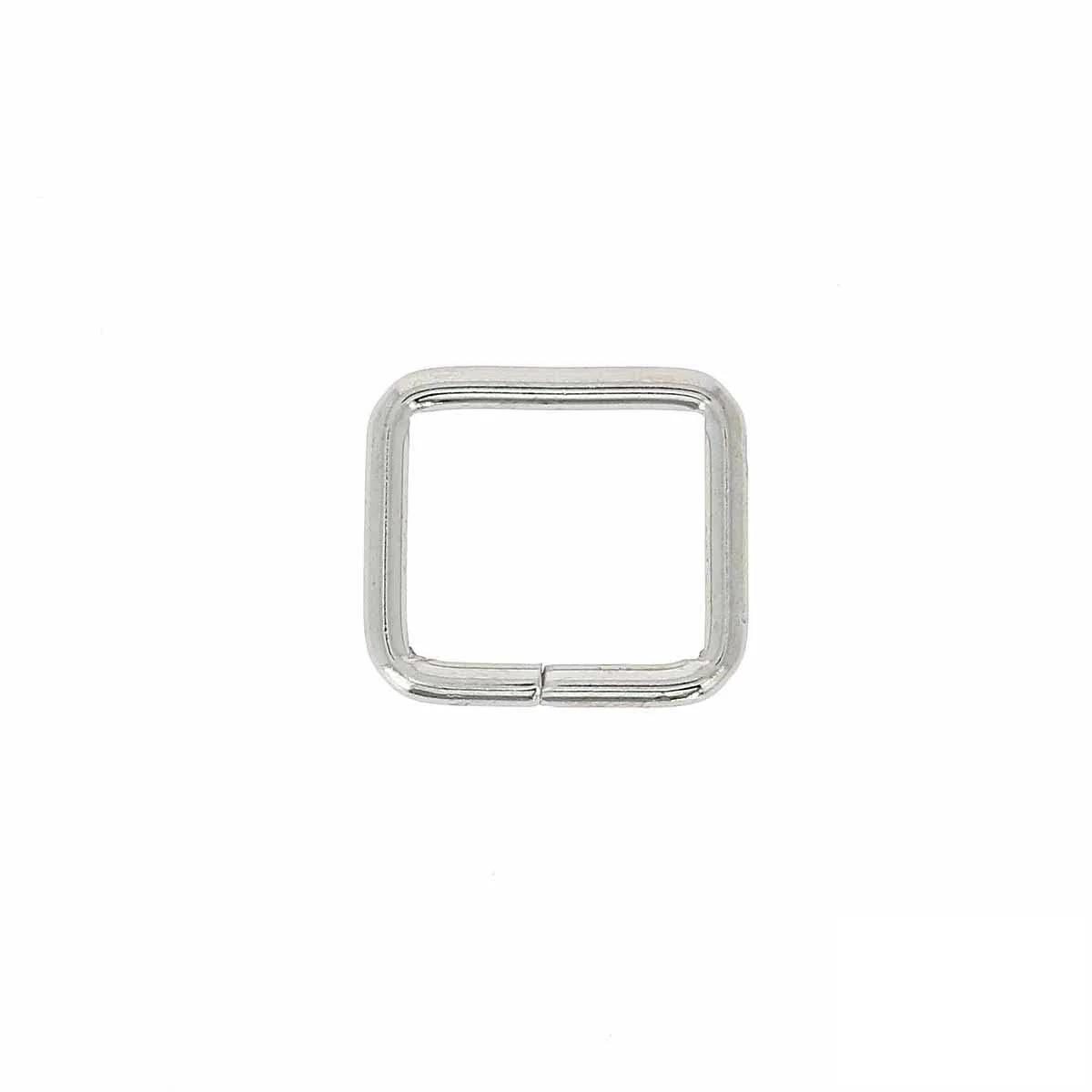 Passant rectangulaire - NICKELÉ - Fil épais