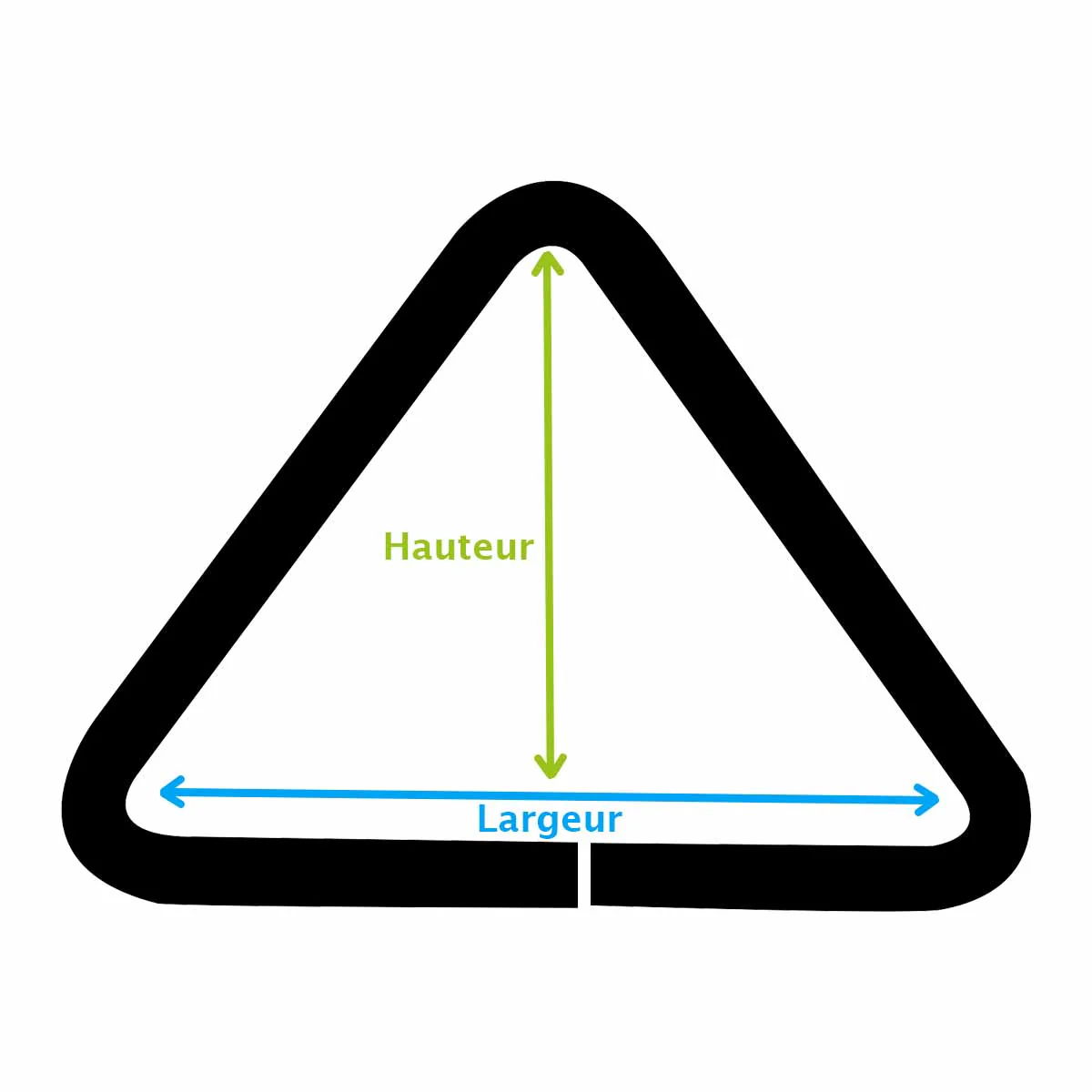 Passant triangle non soudé en acier - NICKELÉ - Image 3