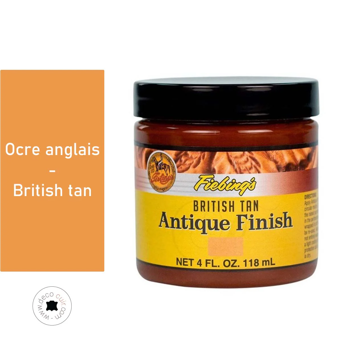 Patine pour cuir Fiebing's Antique finish 118ml - OCRE ANGLAIS / BRITISH TAN