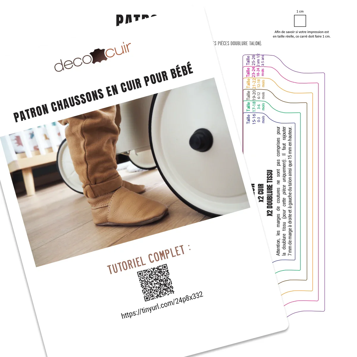 Patron chaussons bébé en cuir - Deco Cuir - Image 5