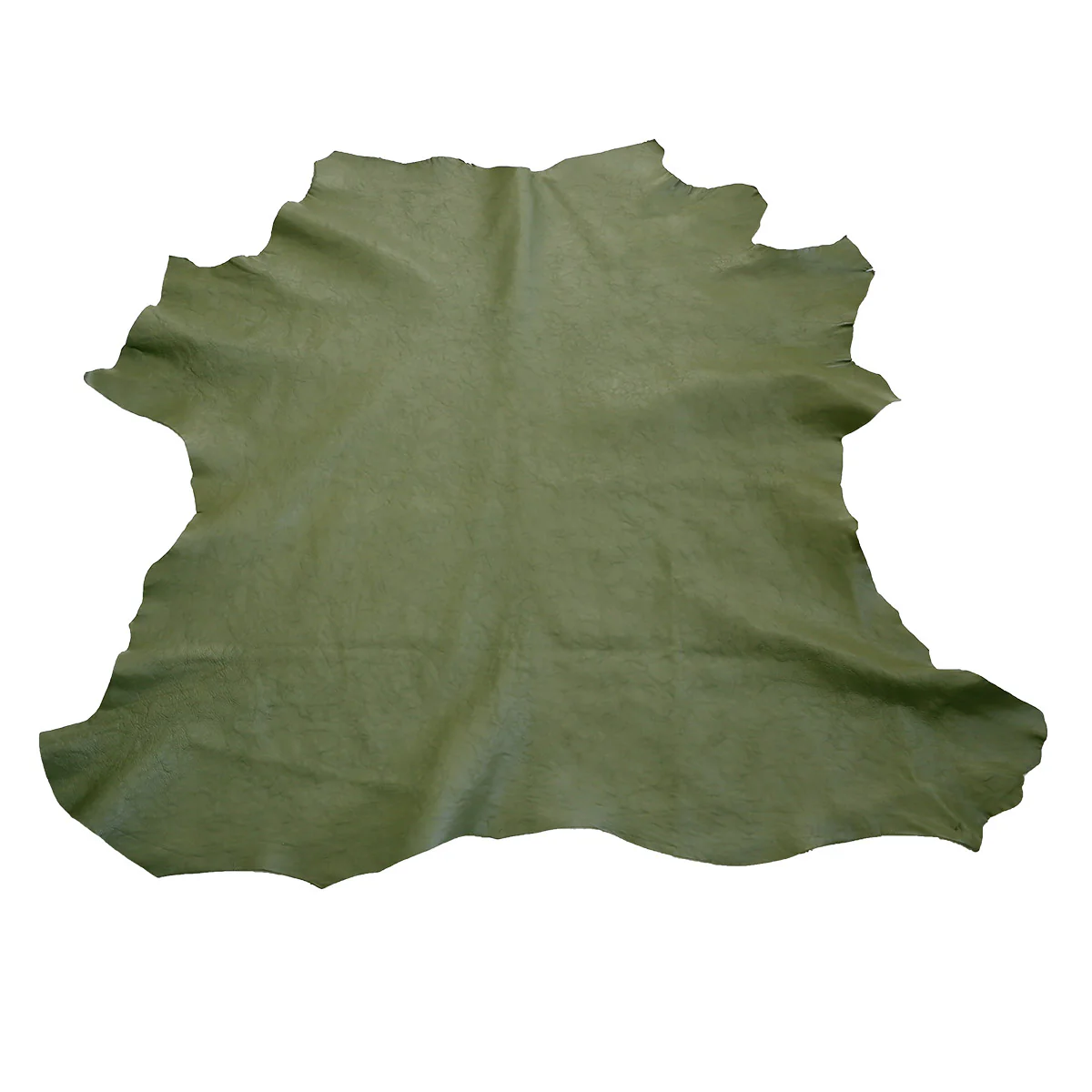 Peau de cuir d'agneau effet froissé - KAKI Q65