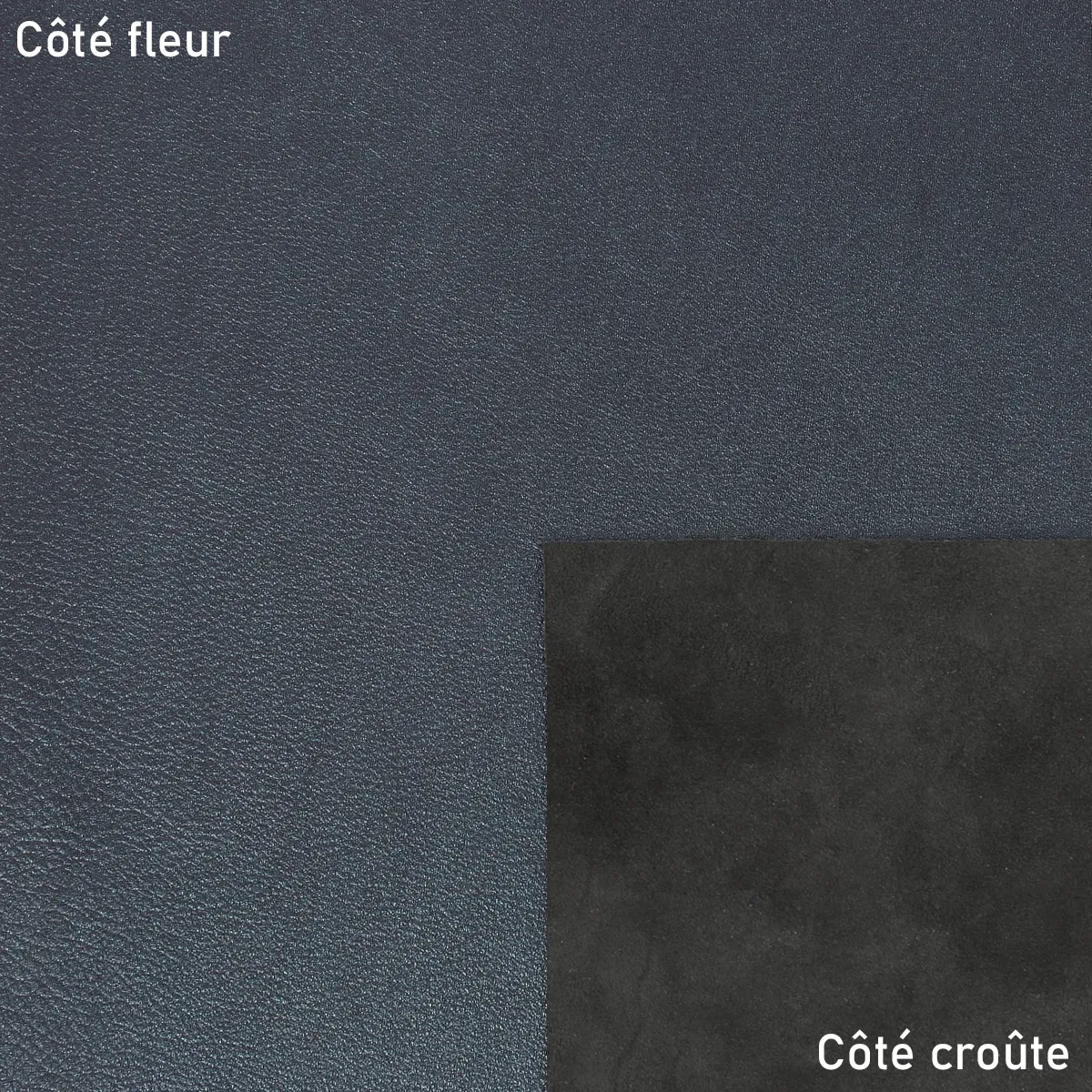 Peau de cuir d'agneau métallisé - BLEU COBALT T38 - Image 2