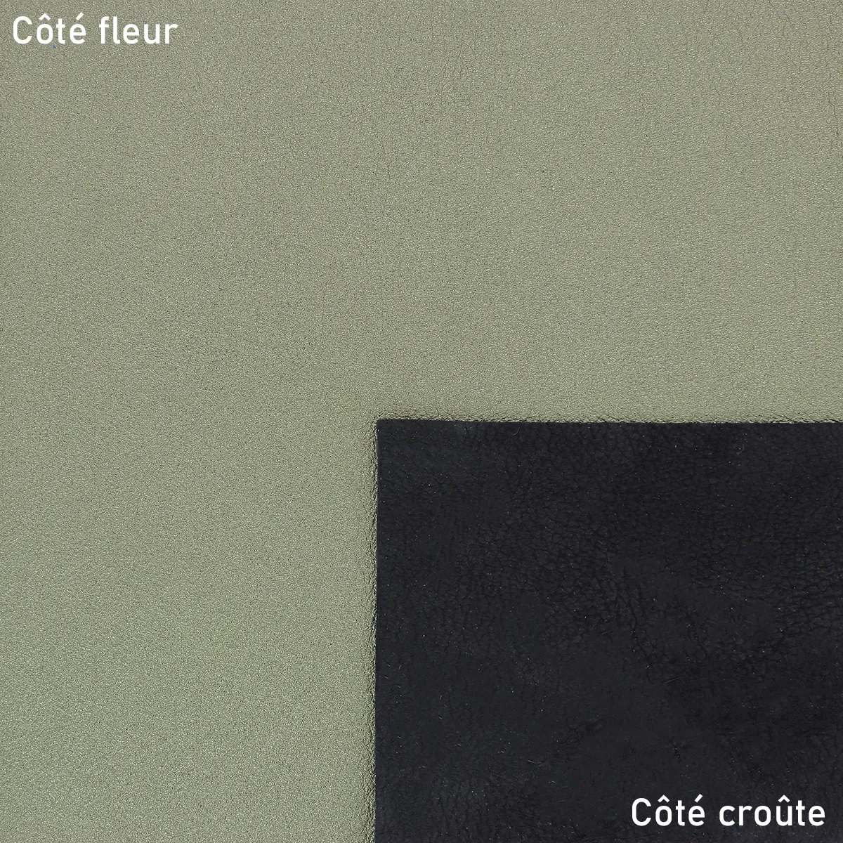 Peau de cuir d'agneau métallisé - BRONZE VERT T23 - Image 2