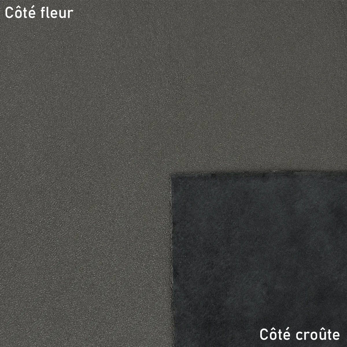 Peau de cuir d'agneau métallisé - GRIS ÉTAIN T46 - Image 2
