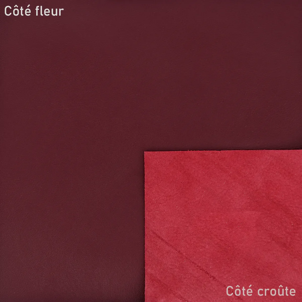Peau de cuir d'agneau nappa - BORDEAUX U25 - Image 2
