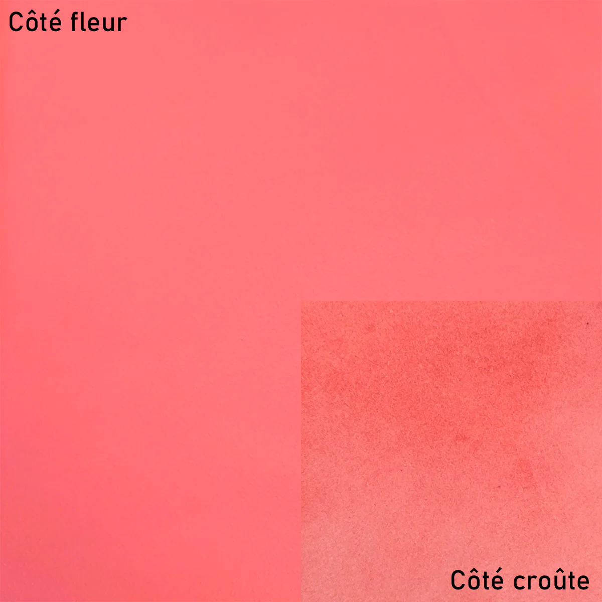 Peau de cuir d'agneau nappa - ROSE FLUO Q60 - Image 2