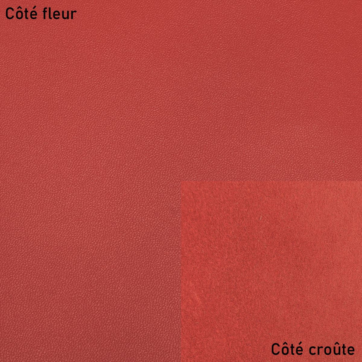 Peau de cuir d'agneau nappa - ROUGE N55 - Image 3