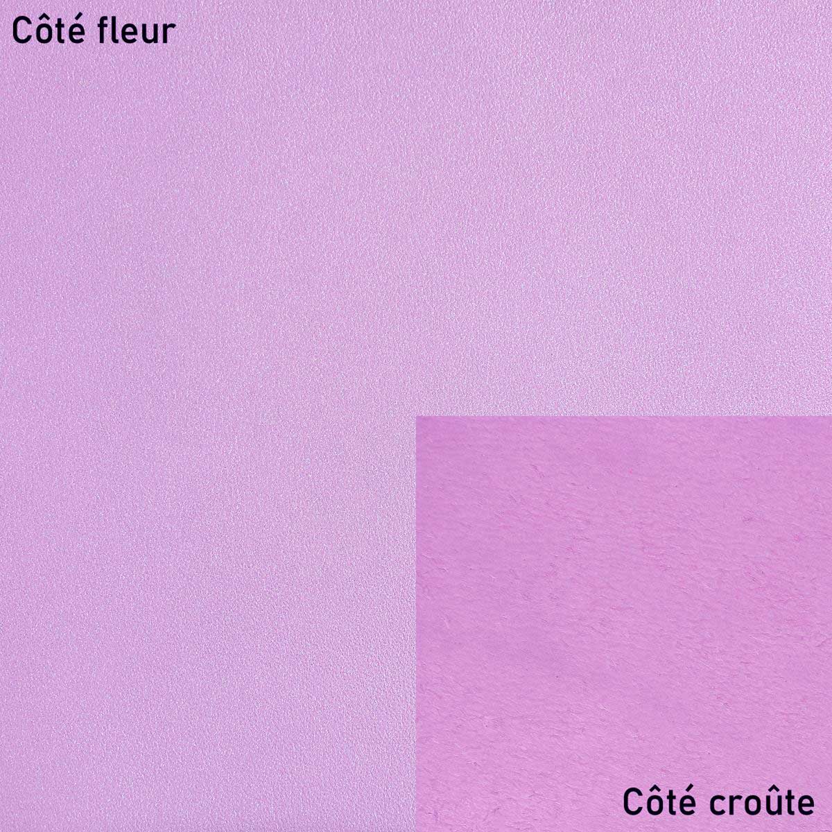 Peau de cuir d'agneau nappa - VIOLET NACRÉ P16 - Image 4