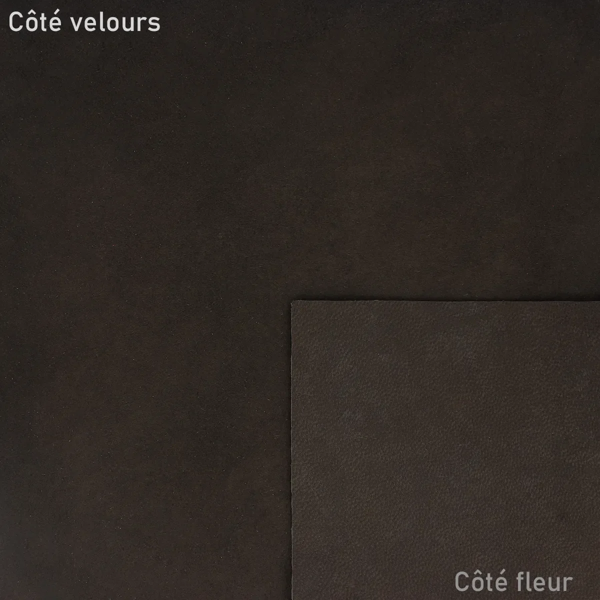 Peau de cuir d'agneau velours - MARRON FONCÉ Q79 - Image 2