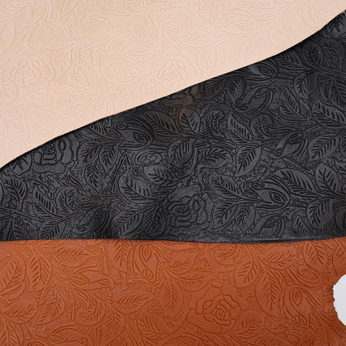 Peau entière de cuir de basane FRANCE imprimé FLORAL - NATUREL BAF26 - Image 6