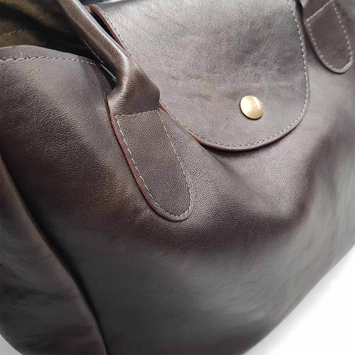 Peau entière de cuir de basane FRANCE - ANTIQUE VINTAGE CHOCOLAT BAF11 - Image 4