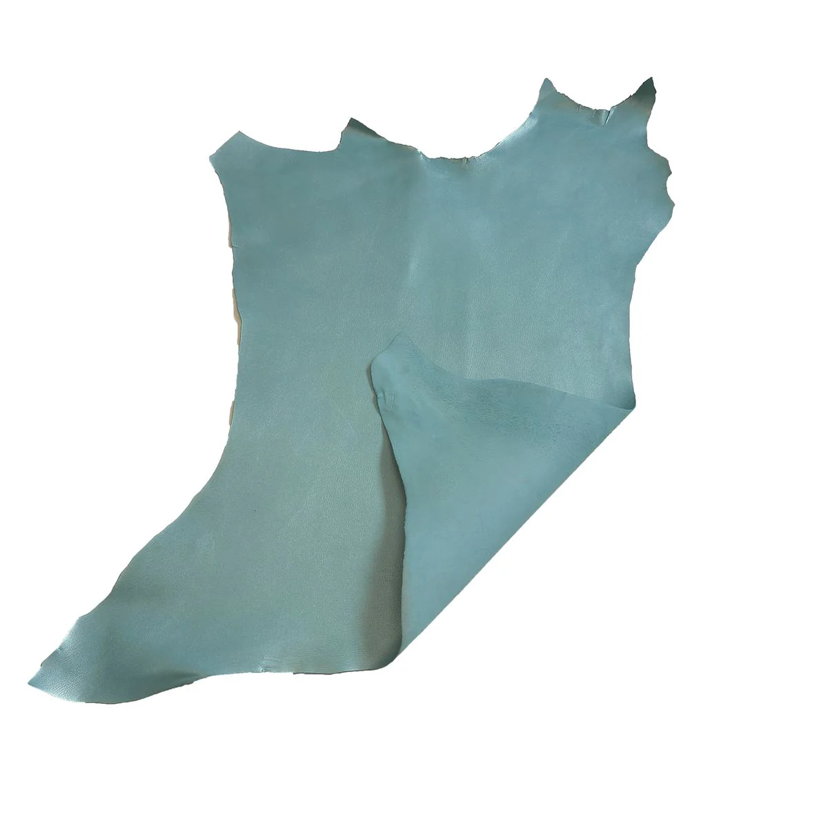 Peau de cuir de chèvre chagrin nacré - BLEU D'EAU O51 - Image 4