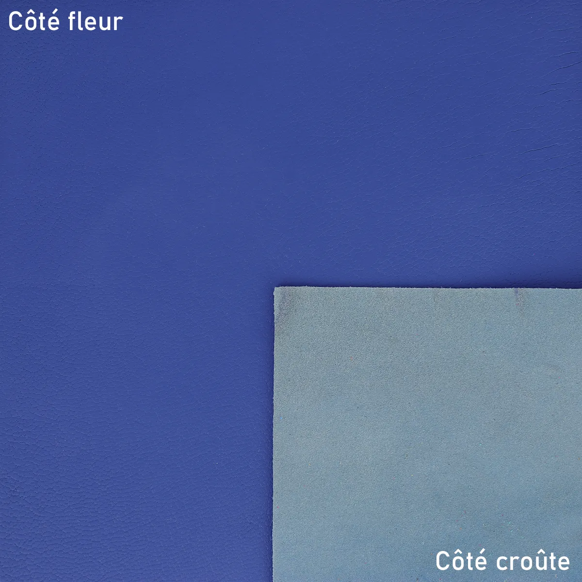 Peau de cuir de chèvre grainé - BLEU ELECTRIQUE V29 - Image 2