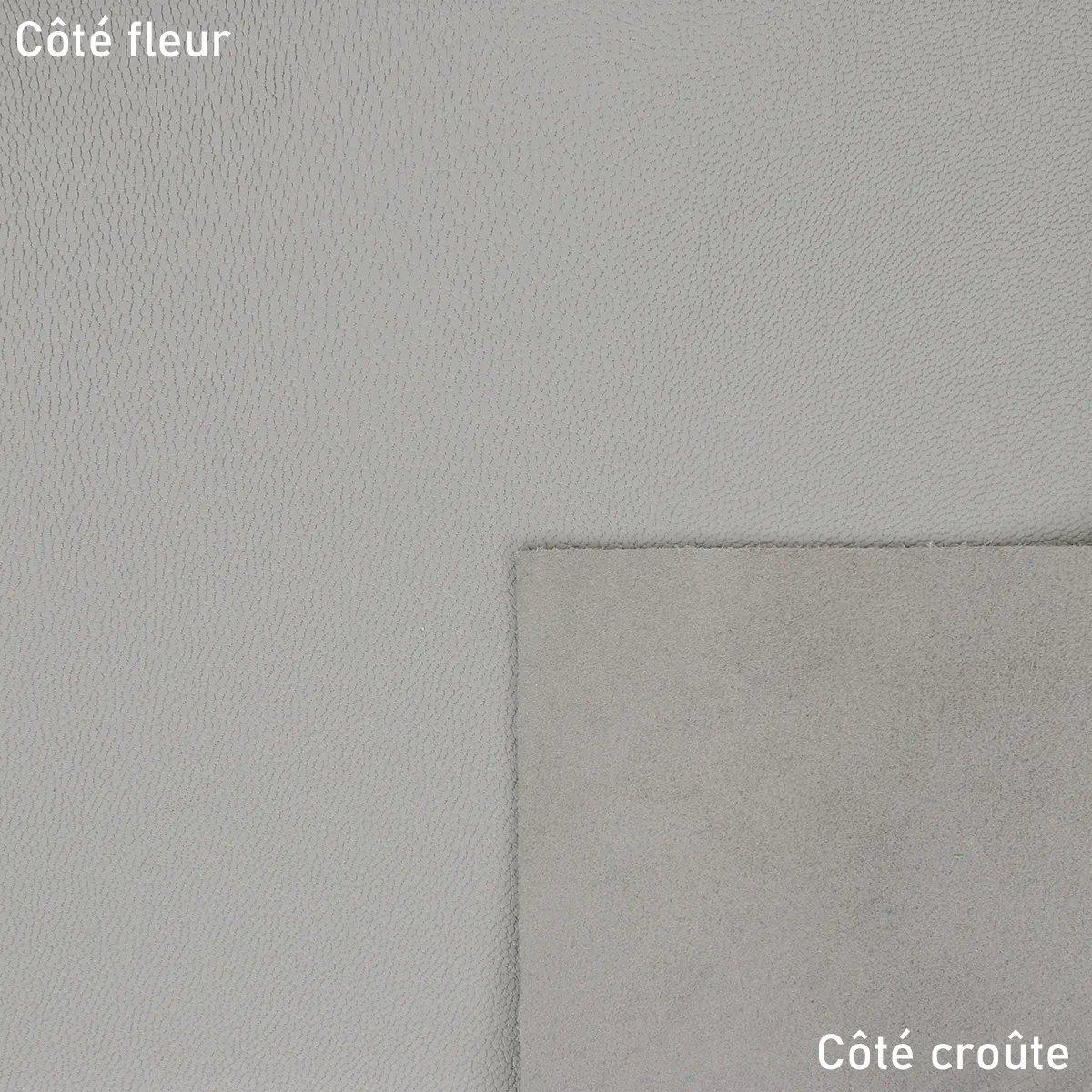 Peau de cuir de chèvre grainé - GRIS V25 - Image 2