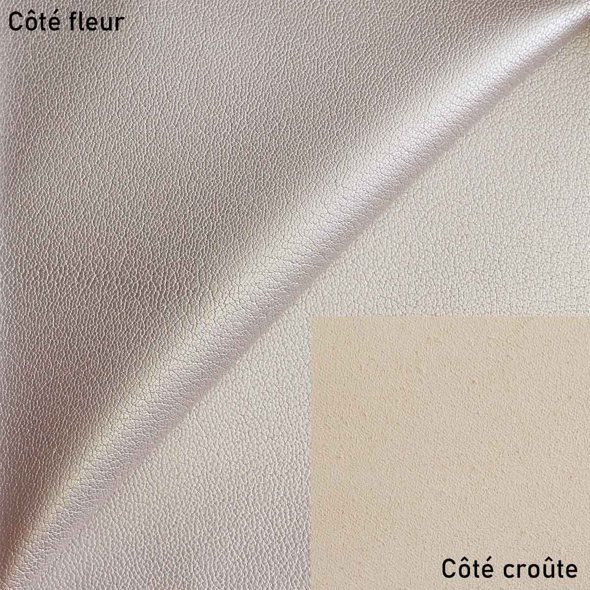Peau de cuir de chèvre grainé nacré - BEIGE R89 - Image 2