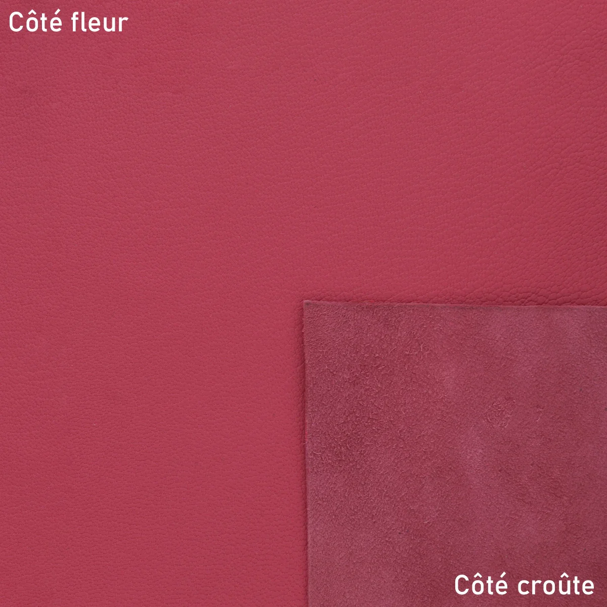 Peau de cuir de chèvre grainé - ROSE BONBON S23 - Image 2