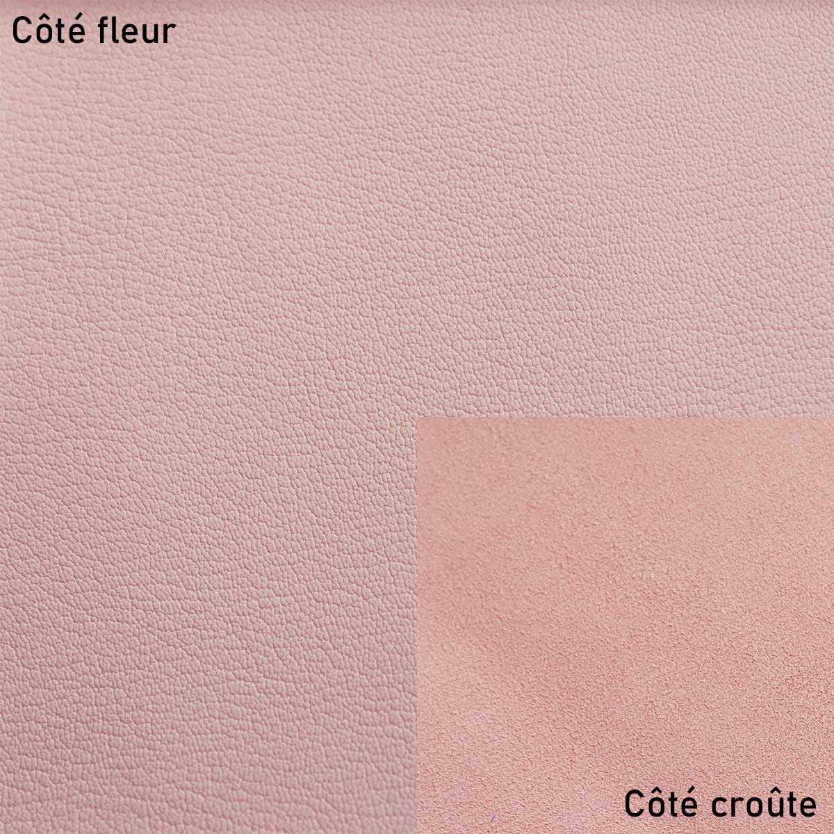 Peau de cuir de chèvre grainé - ROSE CLAIR Q10 - Image 2