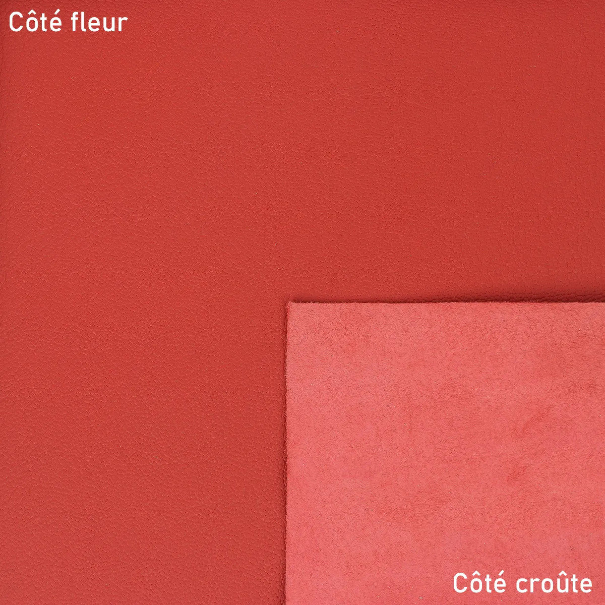 Peau de cuir de chèvre grainé - ROUGE V46 - Image 2