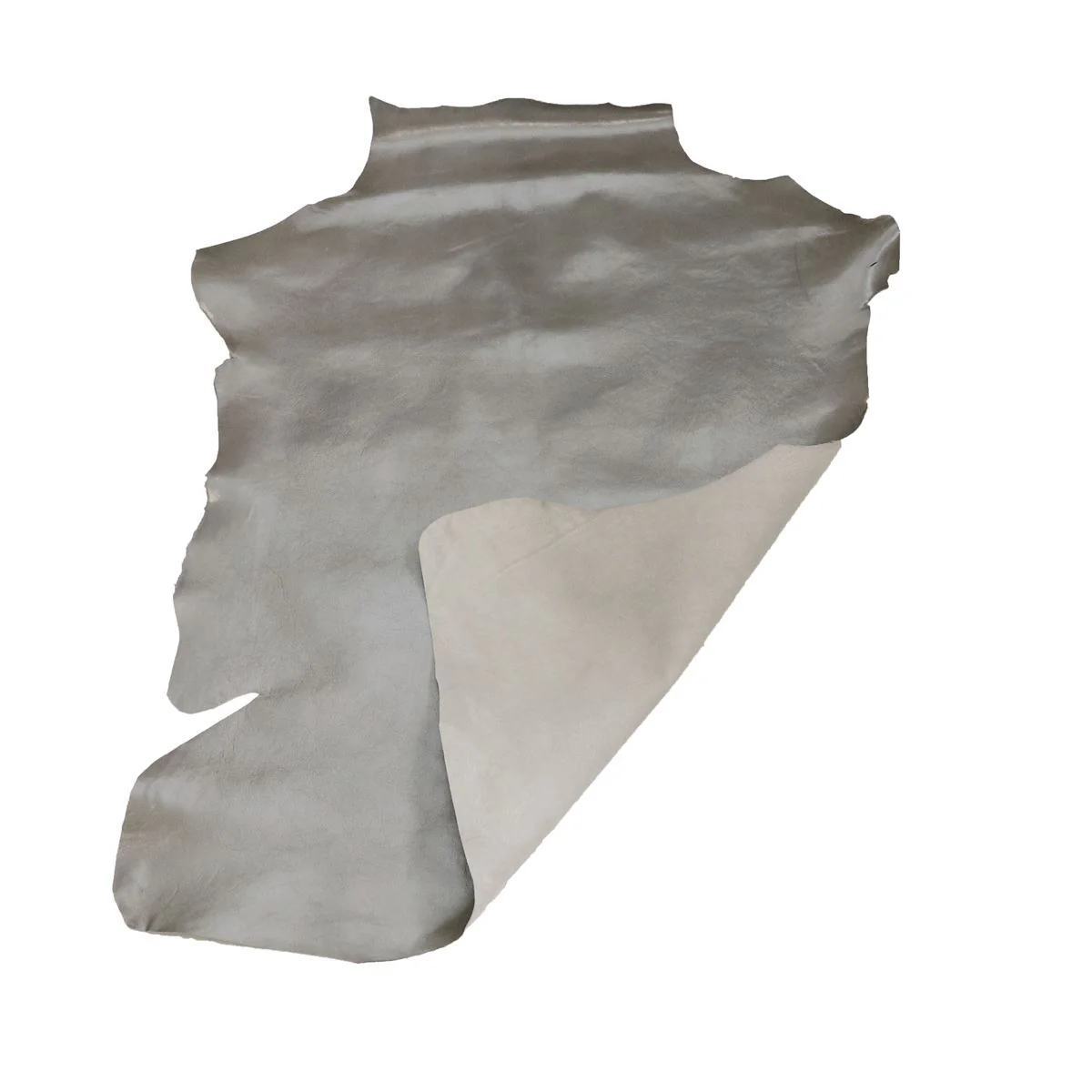 Peau de cuir de chèvre nappa nacré - GRIS P09 - Image 3
