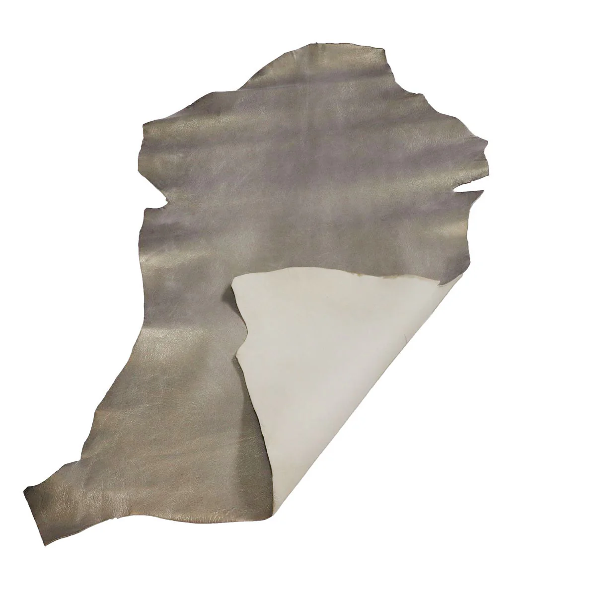 Peau de cuir de chèvre velours effet ciré doré - GRIS P13 - Image 3