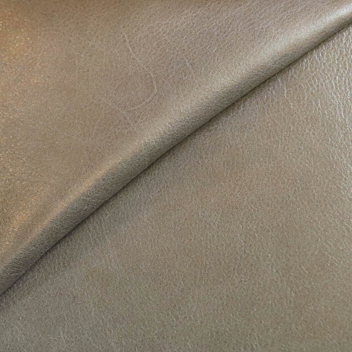 Peau de cuir de chèvre velours effet ciré doré - GRIS P13 - Image 4