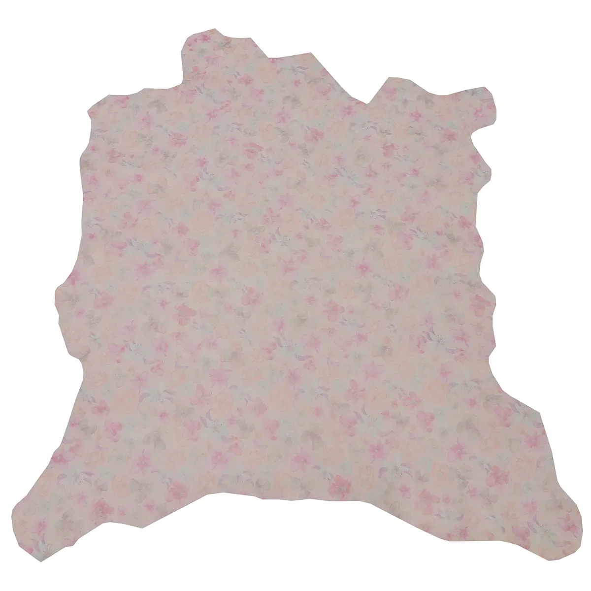 Peau de cuir de chèvre velours fantaisie - IMPRIMÉ FLORAL NUDE S72 - Image 4