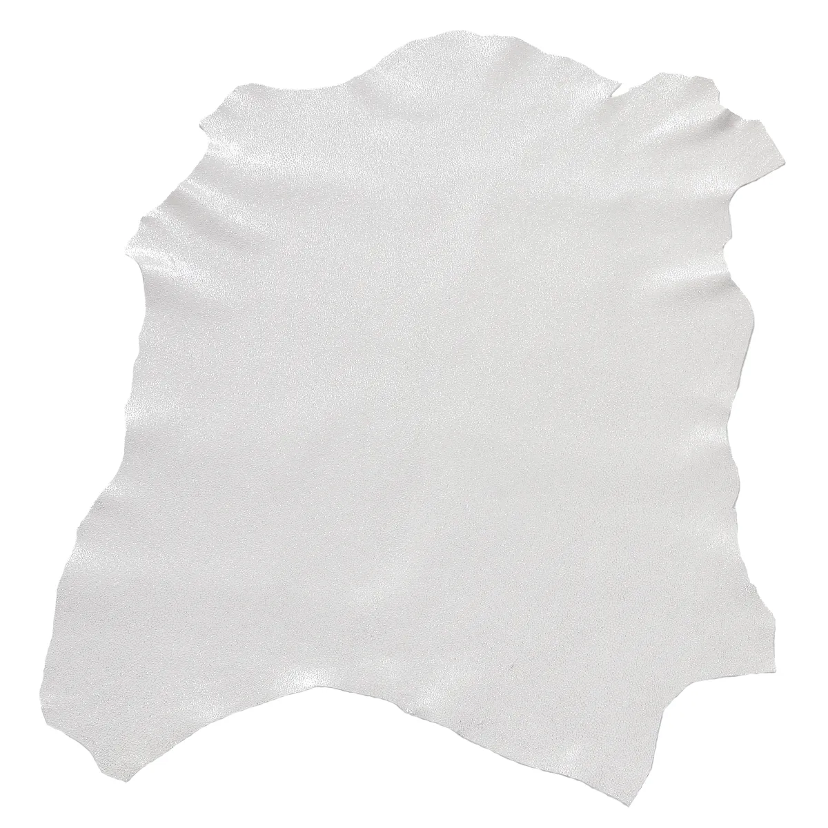 Peau de cuir de chèvre velours fantaisie - imprimé grain galuchat BLANC ARGENTÉ S73 - Image 3