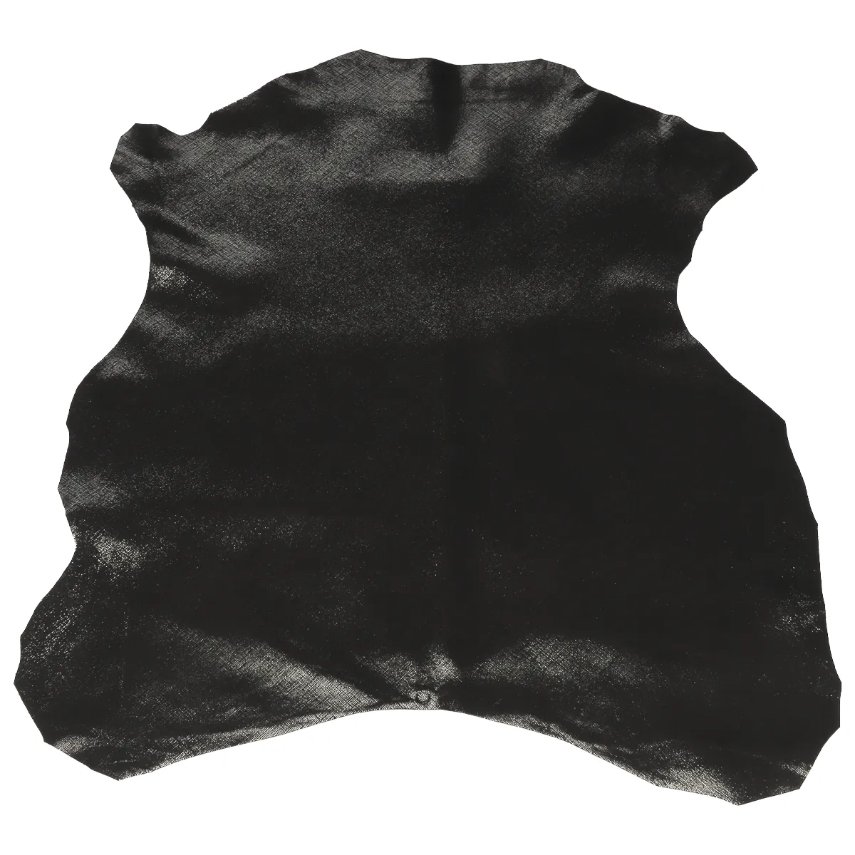 Peau de cuir de chèvre velours fantaisie - imprimé grain Saffiano - NOIR METALLISÉ S59 - Image 3