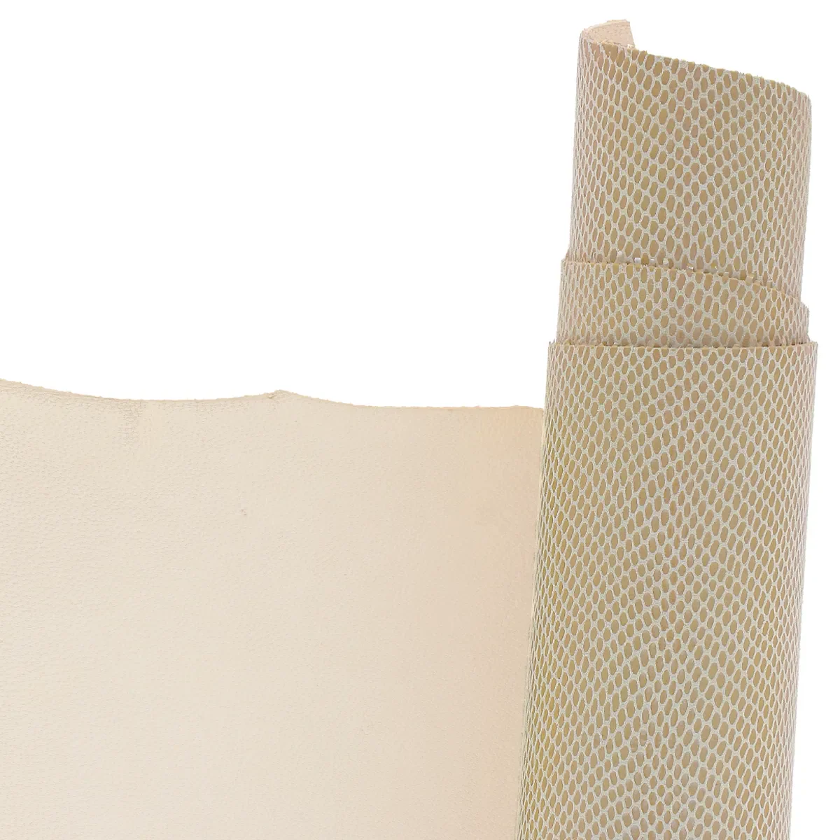 Peau de cuir de chèvre velours fantaisie - imprimé lézard NOISETTE T04