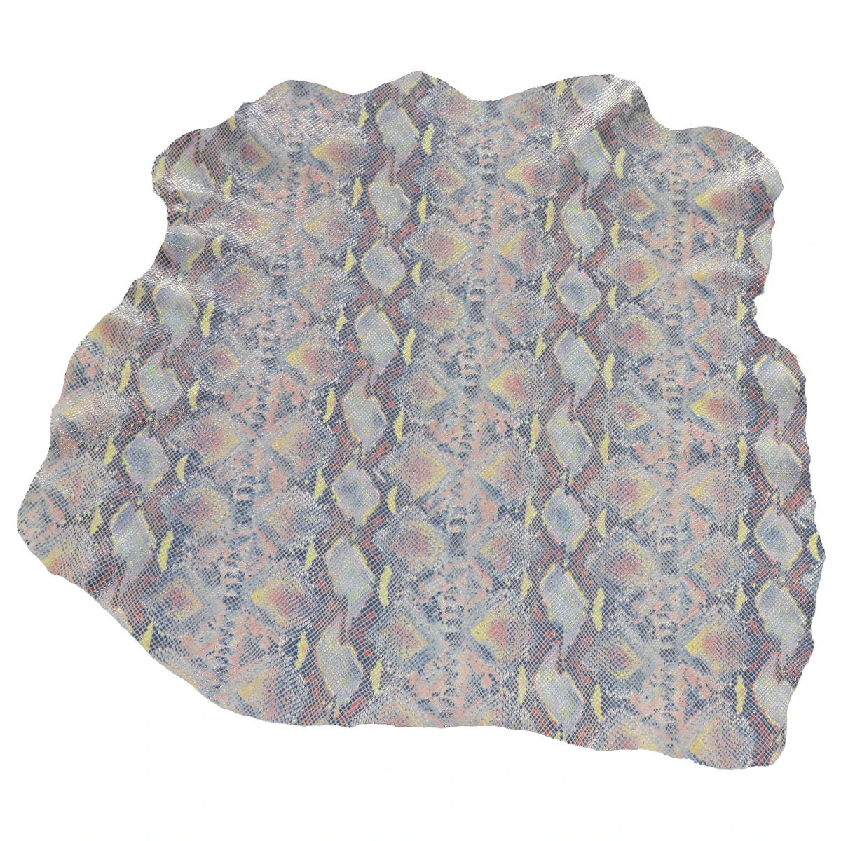 Peau de cuir de chèvre velours fantaisie - imprimé reptile MULTICOLORE T13 - Image 3